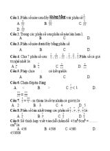 Đề ôn thi chọn HSG môn Toán Lớp 4